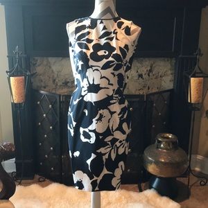 Elie Tahari for Nordstrom white/black sheath dress